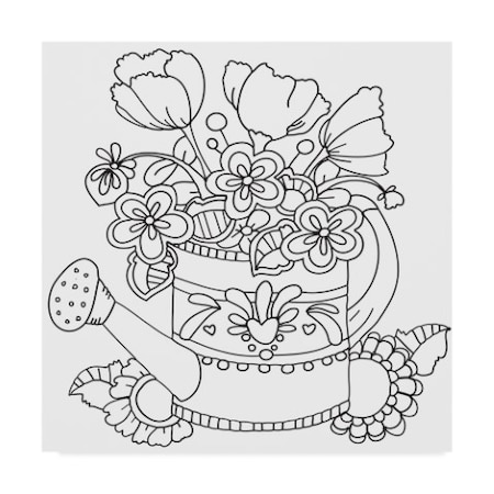 Valarie Wade 'Watering Can Line Art' Canvas Art,35x35